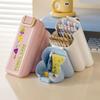 Creative Desktop Slanting Organizer Large Capacity Cartoon Cosmetics Storage Box Simple Angled Design Slanted Pen Holder