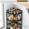Corner Kitchen Storage Rack - Triangle Seasoning Organizer