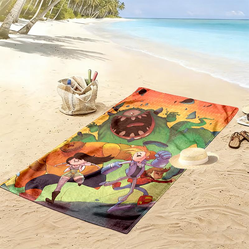 Brave warrior 2D Flat Print Beach Towel, Large Soft Quick Dry Towel for Beach Camping SwimmingXSTJ0915566