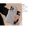 Electroplated Silver Apple 17 Phone Case, High-end Feel for iPhone 14, Suitable for 16, 15 Pro Max, Wavy Edge, Solid Color for 12