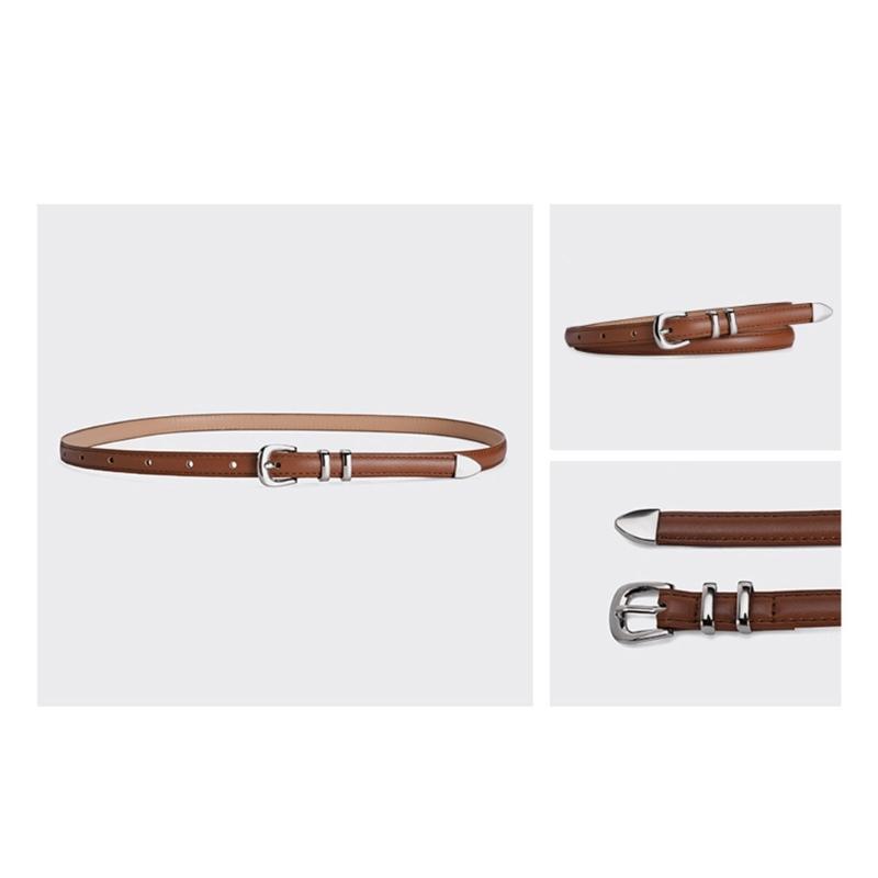 PU Waist Belts with Universal Design Thin Adjustable Waist Belt Universal Woman Dresses Skirt Coat Slimming Waistband