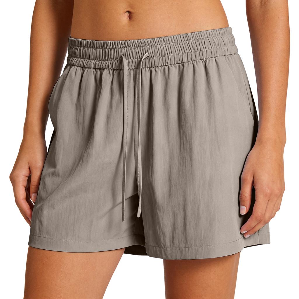 Women’s Relaxed Fit Elastic Waist Shorts with Drawstring Casual Lightweight Soft Fabric Loose Fit Design for Everyday Wear