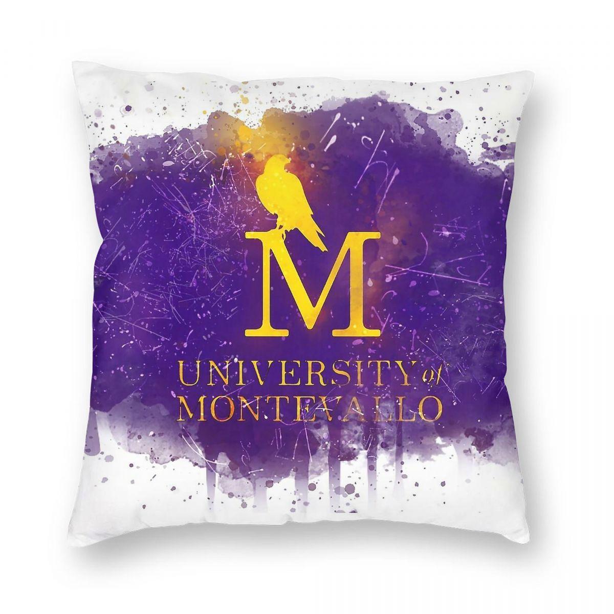 University Of Montevallo Rustic Square Pillowcase Polyester Linen Velvet Creative Zip Decorative Sofa Seater Cushion Cover 30cmx30cm