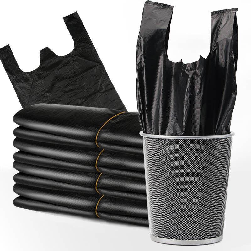 Universal Black Disposable Garbage Bag Durable Handheld Vest Garbage Bag Kitchen Bedroom Toilet Household Storage Tool