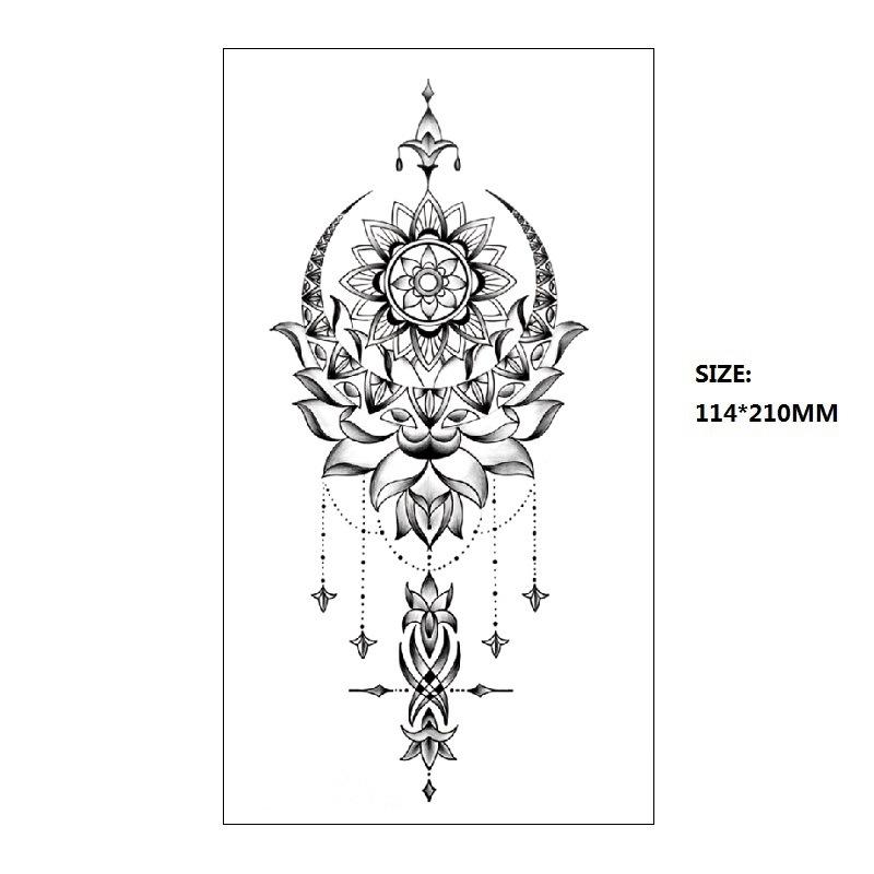 Bohemian Geometric Shape Water Transfer Small Full Arm Back Sexy Simulation Tattoo Sticker