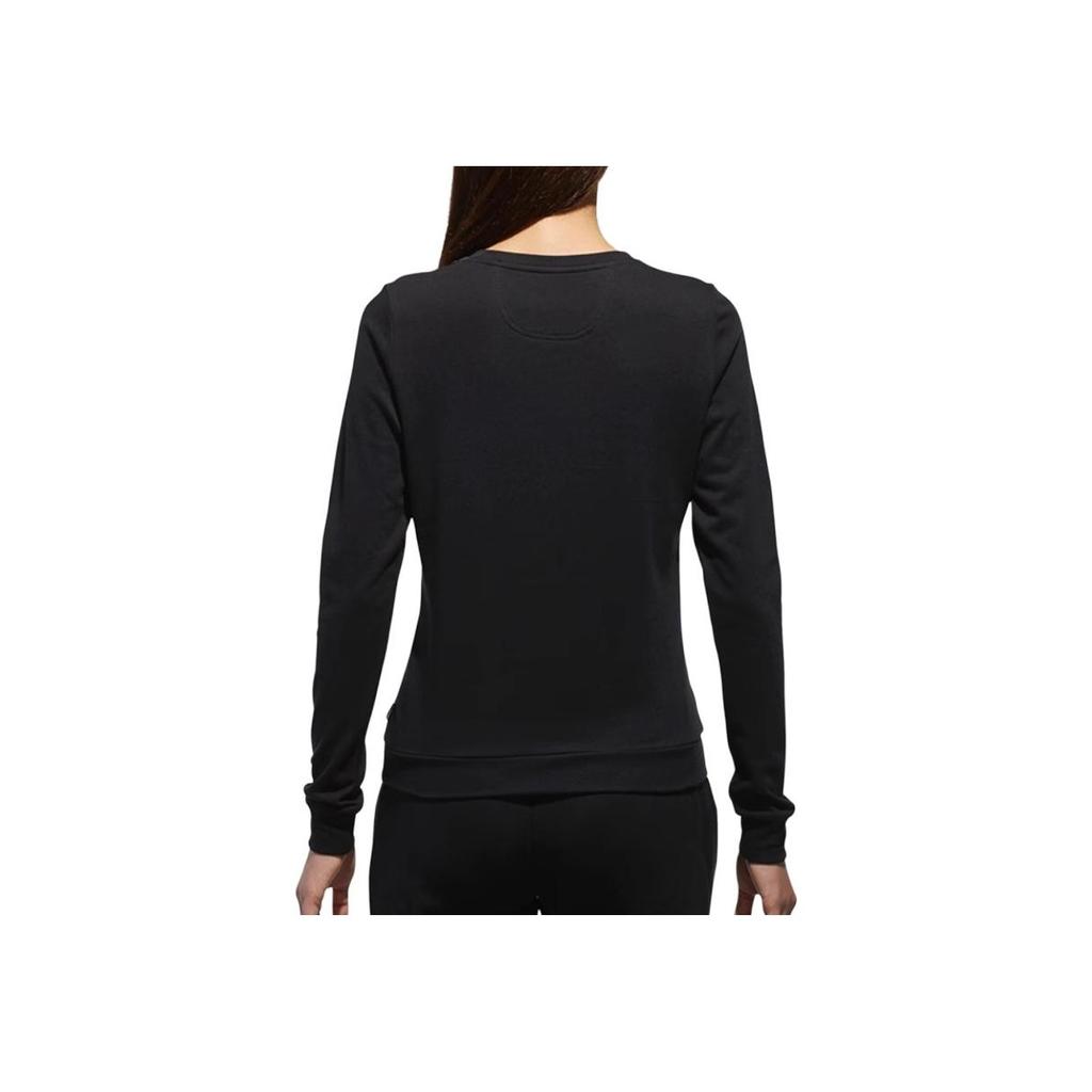 Adidas Pullover Round Neck Comfortable Casual Sweatshirt Women Sweatshirt Black CV9215