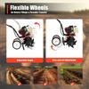 52CC 2-Stroke Gas Mini Tiller 1700W Compact Rototiller for Garden Soil Cultivation