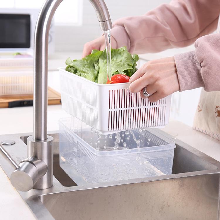 Draining Storage Containers Fridge Produce Saver Bins for Vegetables