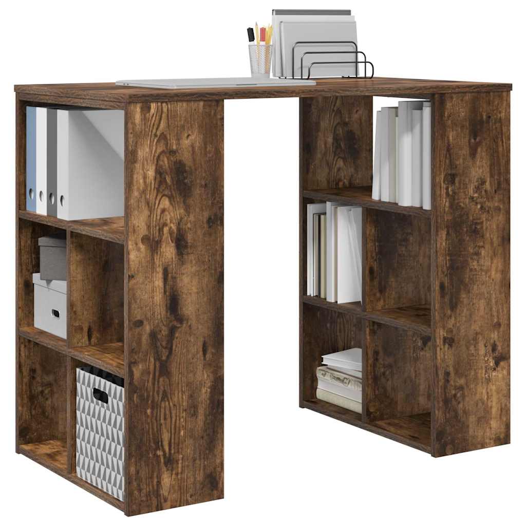 Desk Smoked Oak 90 x 50 x 75 cm Engineered Wood