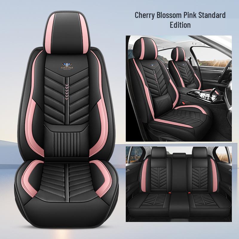 Universal Full Leather Car Seat Cover - Four Seasons Business Style Seat Cushion Cover