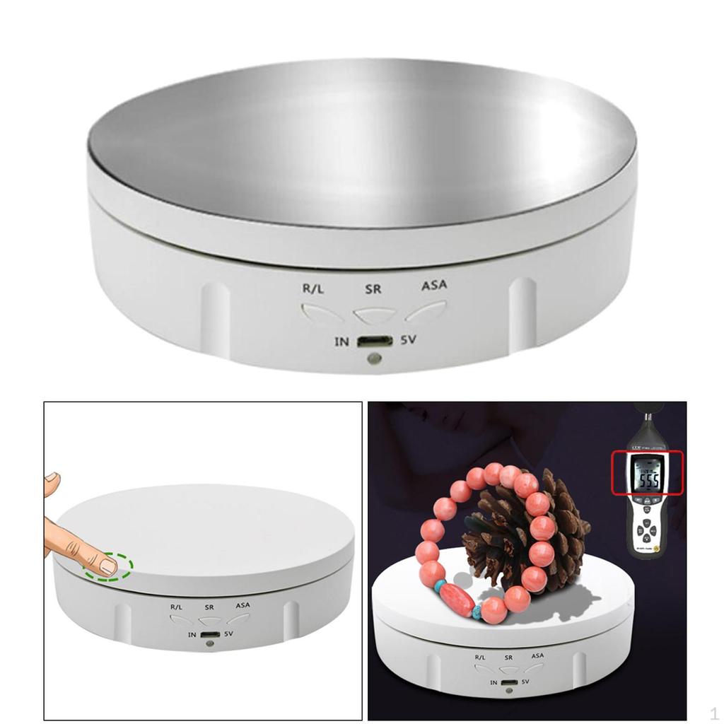 Electric Rotating Display Stand Turntable Jewelry Model Toys Holder Base, Bearing Weight: 10KG Load