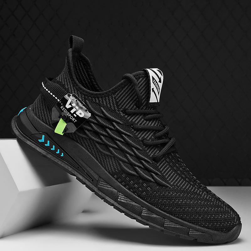 Men's shoes autumn new breathable fly-woven fish scale pattern casual shoes fashionable, light and wear-resistant versatile coconut shoes