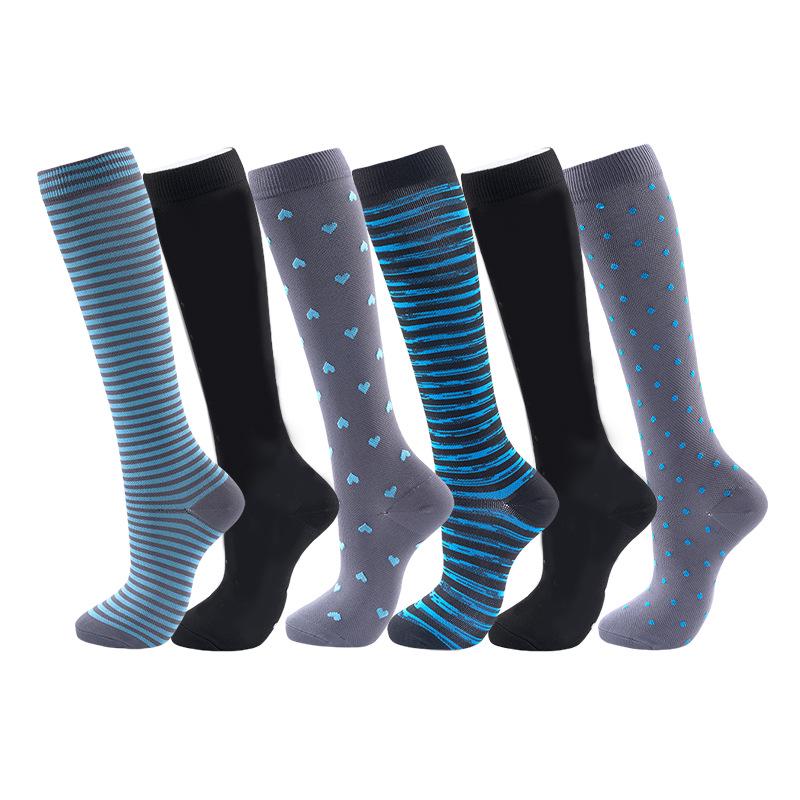 Herbst Damen Europäische & Amerikanische Sport Kniehohe Kompressionssocken, Hochelastische Schlankheits-Wadensocken