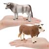 Pvc Farm Detailed Animal Models With Realistic Swiss Brown Cow And Strong Bull Longhorn