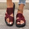 2025New Women's Slippers Summer Breathable Canvas Slippers Fashion Outdoor Casual Sport Slippers for Women Open-toe Beach Slides