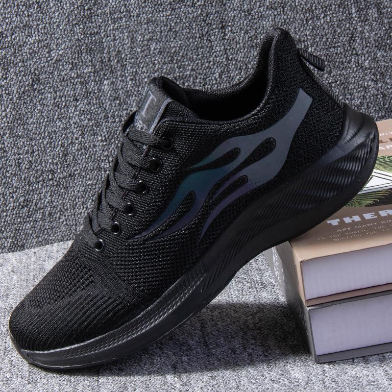 Spring new soft-soled lightweight running shoes breathable sports shoes simple solid color casual shoes tide