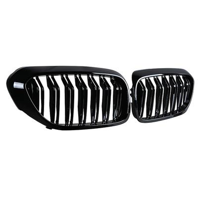 Koolstofvezel Voorbumper Grille Voor BMW 5 Serie M5 G30 G31 520i 530i 540i ABS 2-Slat Glanzend Zwart Voorste Nierrooster Mat
