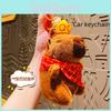 Entzückender Capybara Plüschschlüsselanhänger Niedliches Autozubehör Kreativer Cartoon-Stil Geschenk