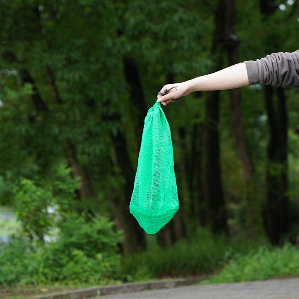 Nylon Green Fish Cage Foldable Thread Collapsible Fish Cage Lightweight Fishing Net Bag  Fishing