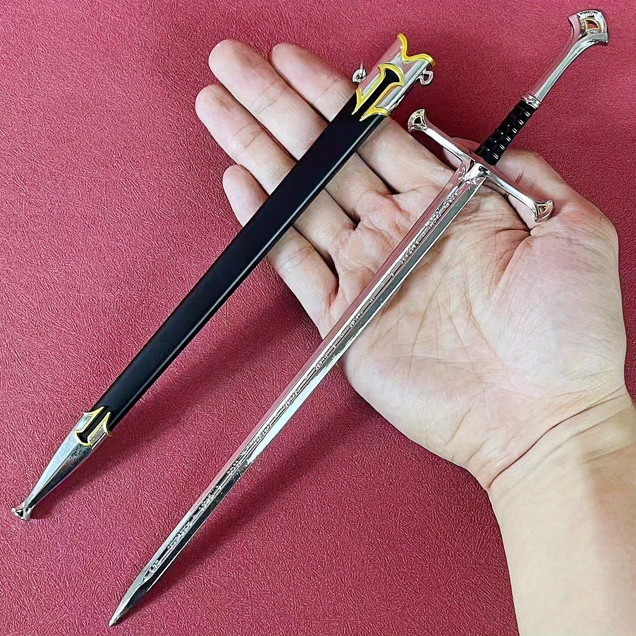 11,6-дюймовый меч Бэггинса Катана Гламдринг Нарсил Металлический Средневековый Нож Ниндзя Кольцо Меч Арагорна Настоящая Японская Катана Самурайская Сабля