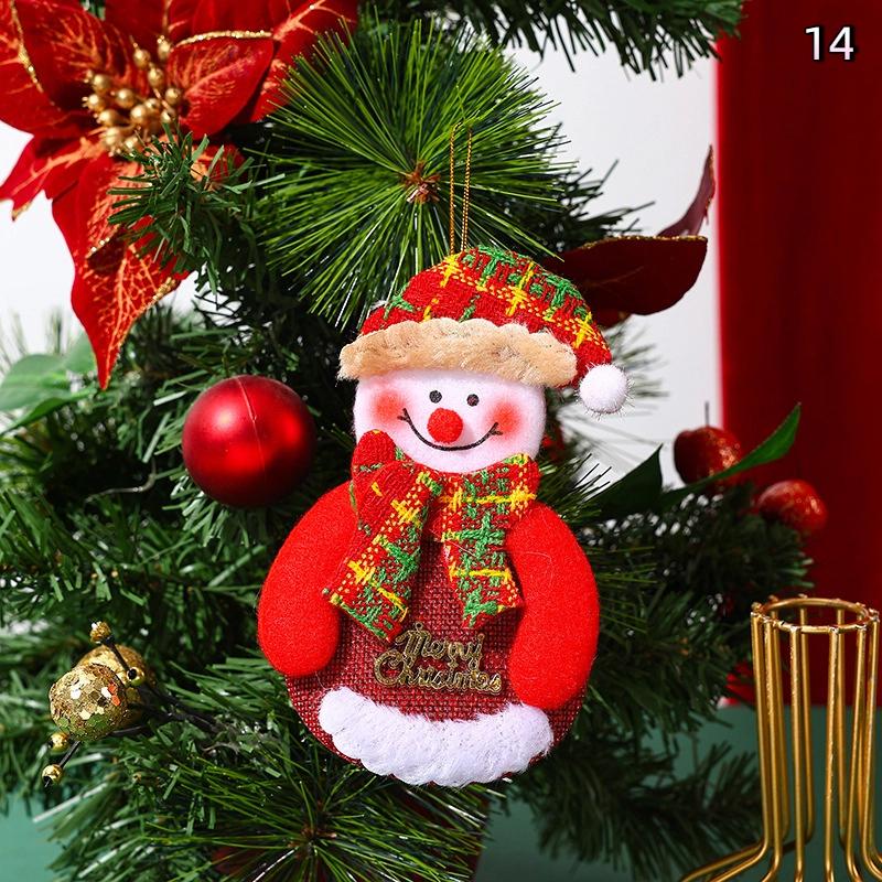 Christmas Doll Ornament Hanging Pendant Father Christmas Snowman Used For Holiday Home Decor Christmas Tree Party Acesssories