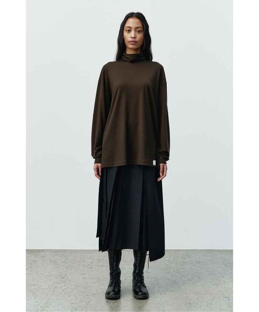 RECODE Unbalanced Pleats Skirt Rqkaa25593Bkx