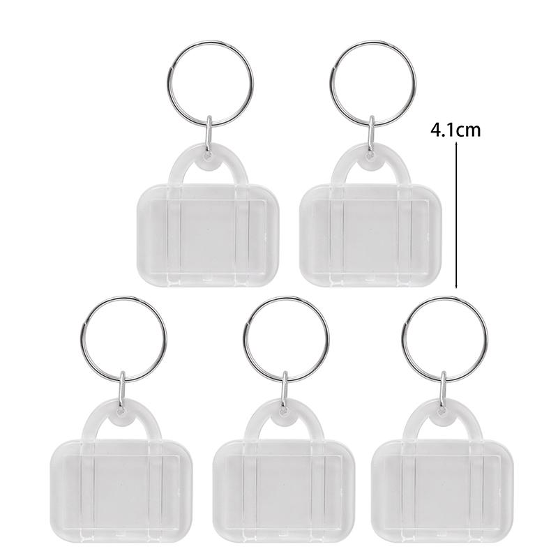 5/50Pcs Transparent Photo Frame Keychain Tassels Snap-In Custom Insert Photo Acrylic Blank Keyring Clear Blank Picture Pendant
