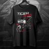Tricou Casual de Vară pentru Bărbați cu Mânecă Scurtă și Decolteu Rotund, 100% Bumbac, cu Imprimeu Motocicletă Britanică Clasică Tiger 1050 Sport Motorrad Riders