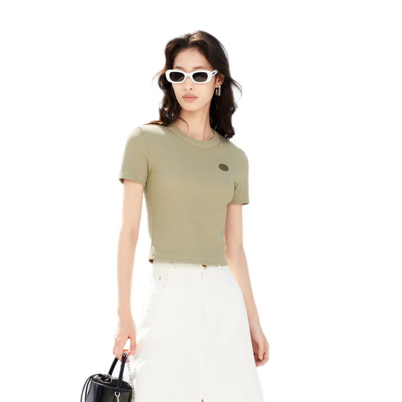 MO&Co. Women s Slim Fit Crop Top T-shirt