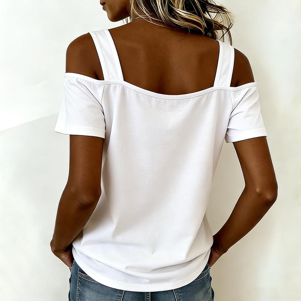 Womens Short Sleeve Cute Sexy  T Shirts Fashion Outfits Basic Clothes
