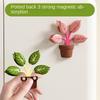 Clip de scellage magnétique pour plantes en pot Affiche réfrigérateur plante en pot 3D Aimants de réfrigérateur forme plante en pot résine Clip de sac