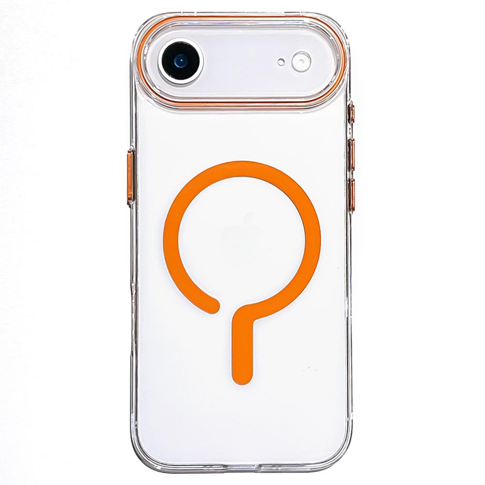 

For iPhone 17 Air Case Compatible with MagSafe Protective TPU+PC Phone Cover Orange