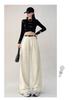 Women's Spring/Summer 2026 High Waist Loose Wide Leg Floor-Length Suit Pants