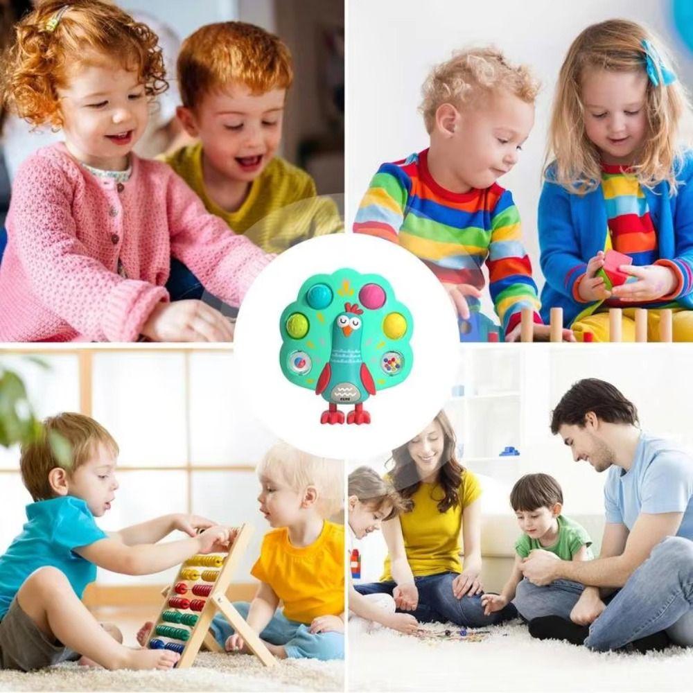 Montessori Sensory Push Toy Button Play Toys Bird Shape Educational Toy  Kids Infants