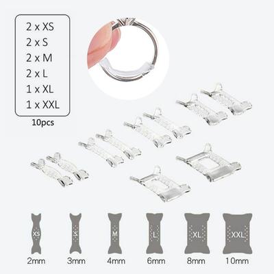 10ks Priehľadné Zmenšovače Veľkosti Prsteňov Neviditeľné Zmenšovače Šperkov