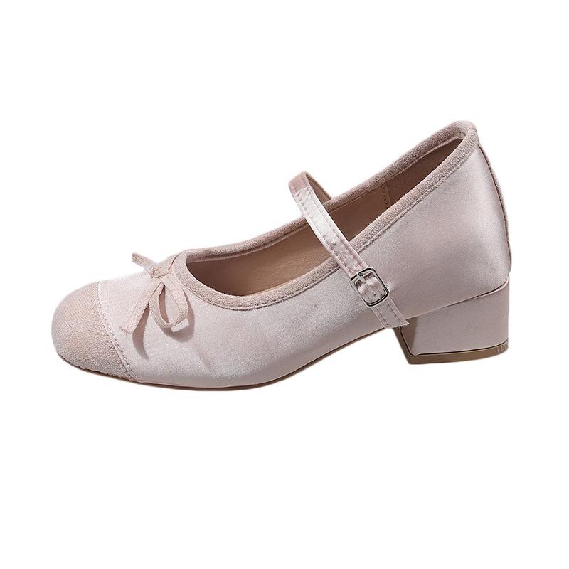 

Silver bag head fashion women s shoes outer wear 2025 new summer height increase bow with skirt one pedal single shoes 39