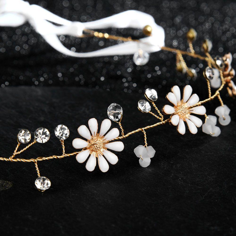 Bridal Party Headband Wedding Daisy Flower Banquet Hair Accessories Hair Tiara Headdress Hair Band