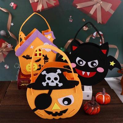 Children's Toys DIY Material Ornament Storage Bucket Gift Basket Halloween Candy Bag Halloween Bag