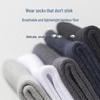 Men's Mid-Tube Bamboo Fiber Socks: Solid Color, Antibacterial, Breathable, Sweat-Absorbent, Perfect for Spring/Summer Leisure and Business Wear.