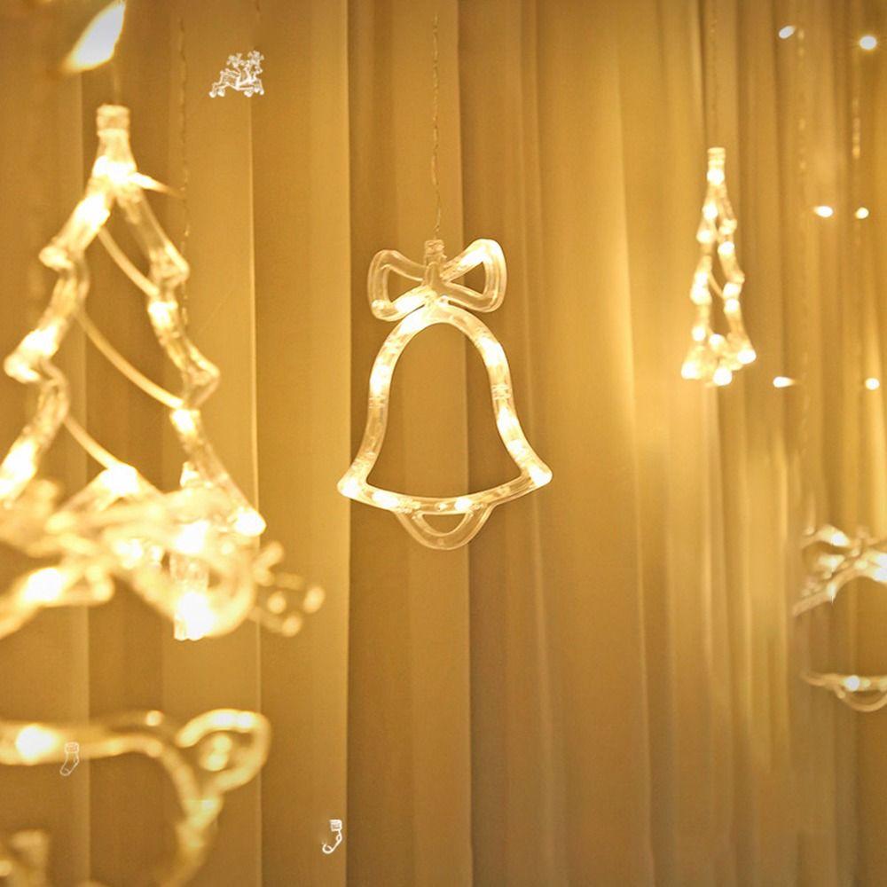 

Creative Christmas Decorative Light Bell LED Colored Light Outdoor Decoration Curtain Light Home
