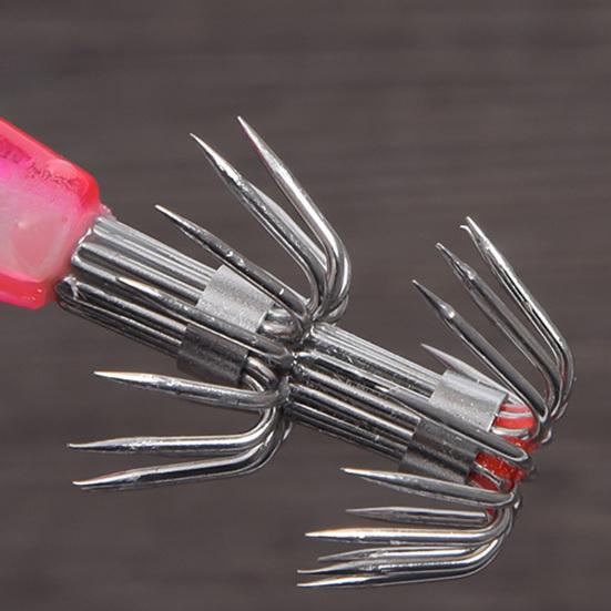 Fishing Lure Shrimp Tail Design Luminous Plastic Artificial Double Hook Lure for Fishing