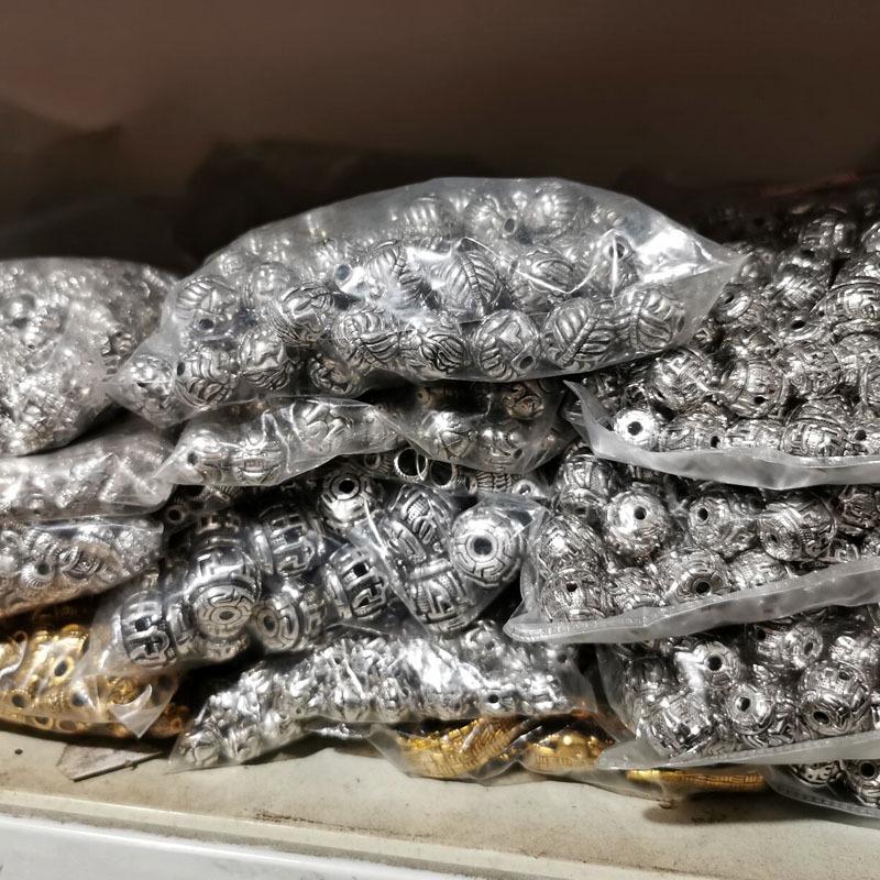 Tibetan Silver Alloy Buddhist Spacer Beads for DIY Jewelry Accessories