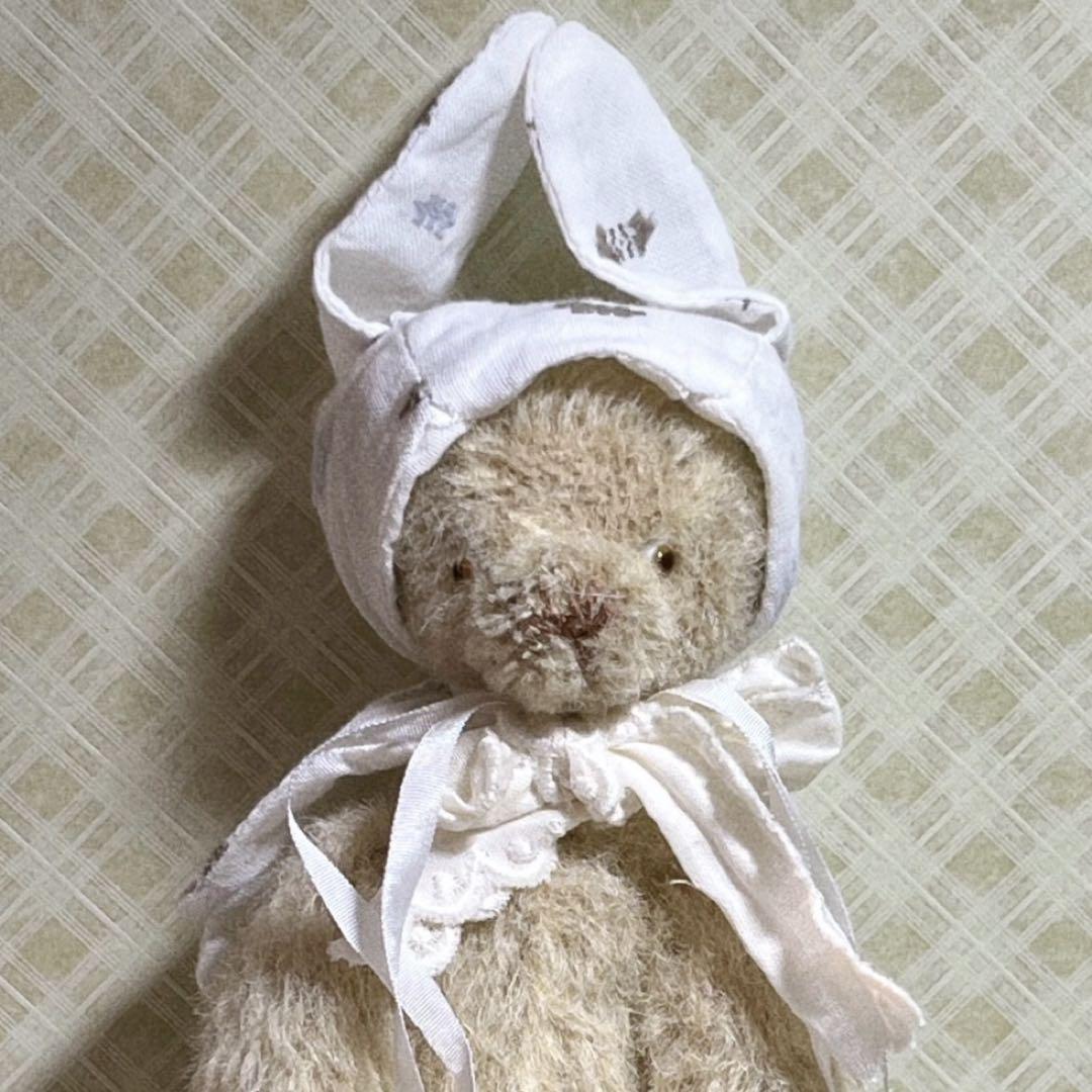 

[USED] Fluffy Baby Bear Plush Toy, Handmade Teddy Bear by an Overseas Artist