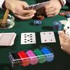 100Chips Professional Acrylic Poker Chip Stand Playing Cards Chip Tray 5 Grids Poker Chip Display Clear Acrylic Chip Trays