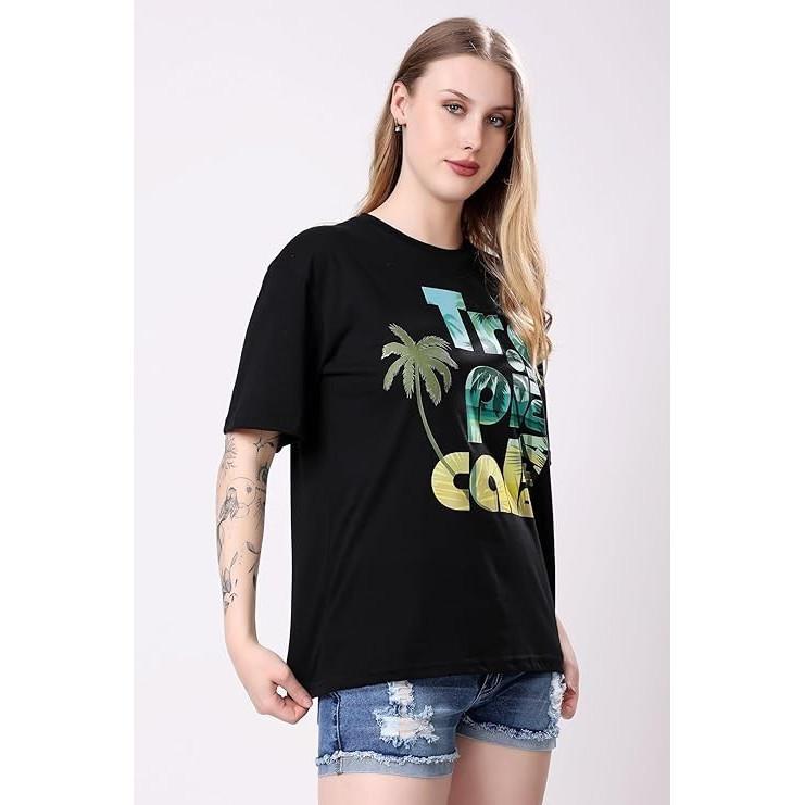 Cotton Blend Graphic Printed Top Indian Bollywood Oversized T-shirt Pack Of 2