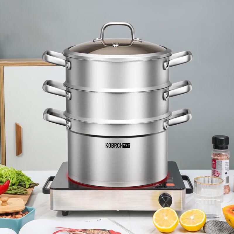 Kangbakh 3-Layer 304 Stainless Steel Steamer Pot