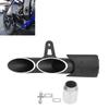Dual Outlet Motorcycle Exhaust Muffler Tail Pipe Slip On 51Mm Universal