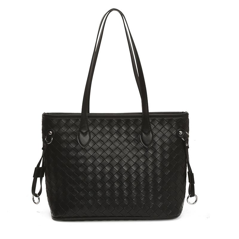 Grass City Weaving Women Bag Soft Pu Material Inner Pocket Work Bags Travel