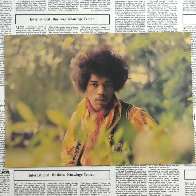 Jimi Hendrix Retro Rock Band Decorative Poster