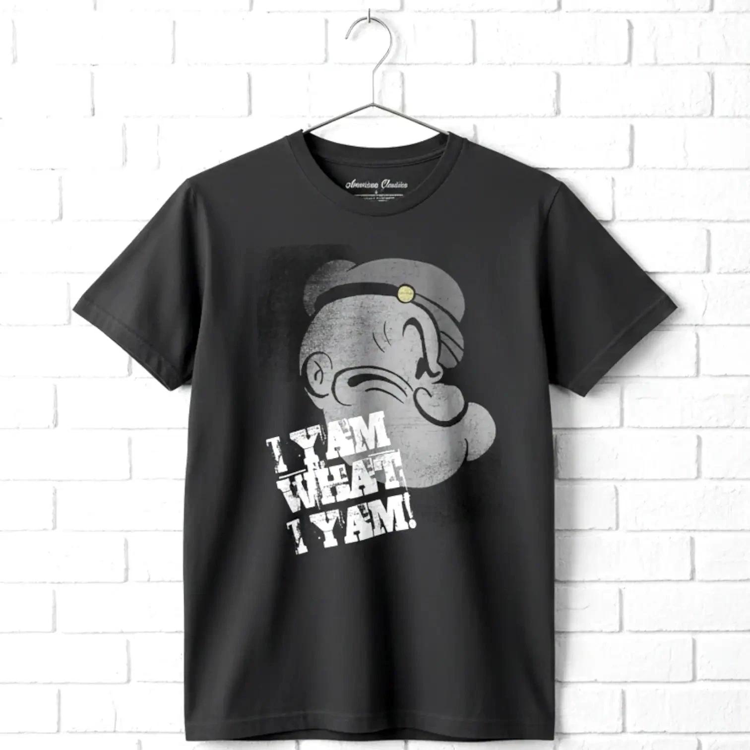 Popeye Shadows What I Yam Men s T Shirt XS